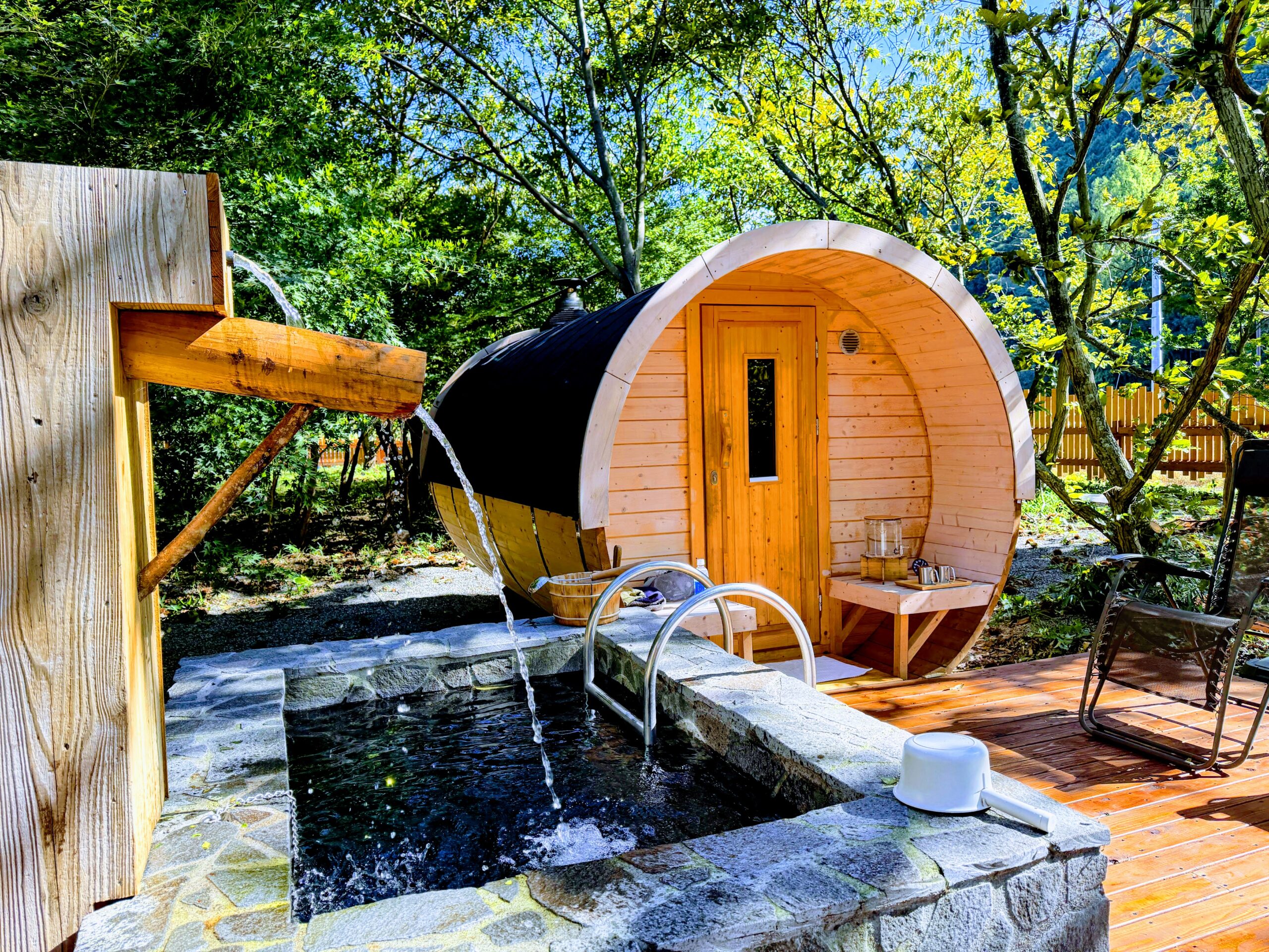 サウナの森 水沼ヴィレッジ プライベートバレルサウナと水風呂