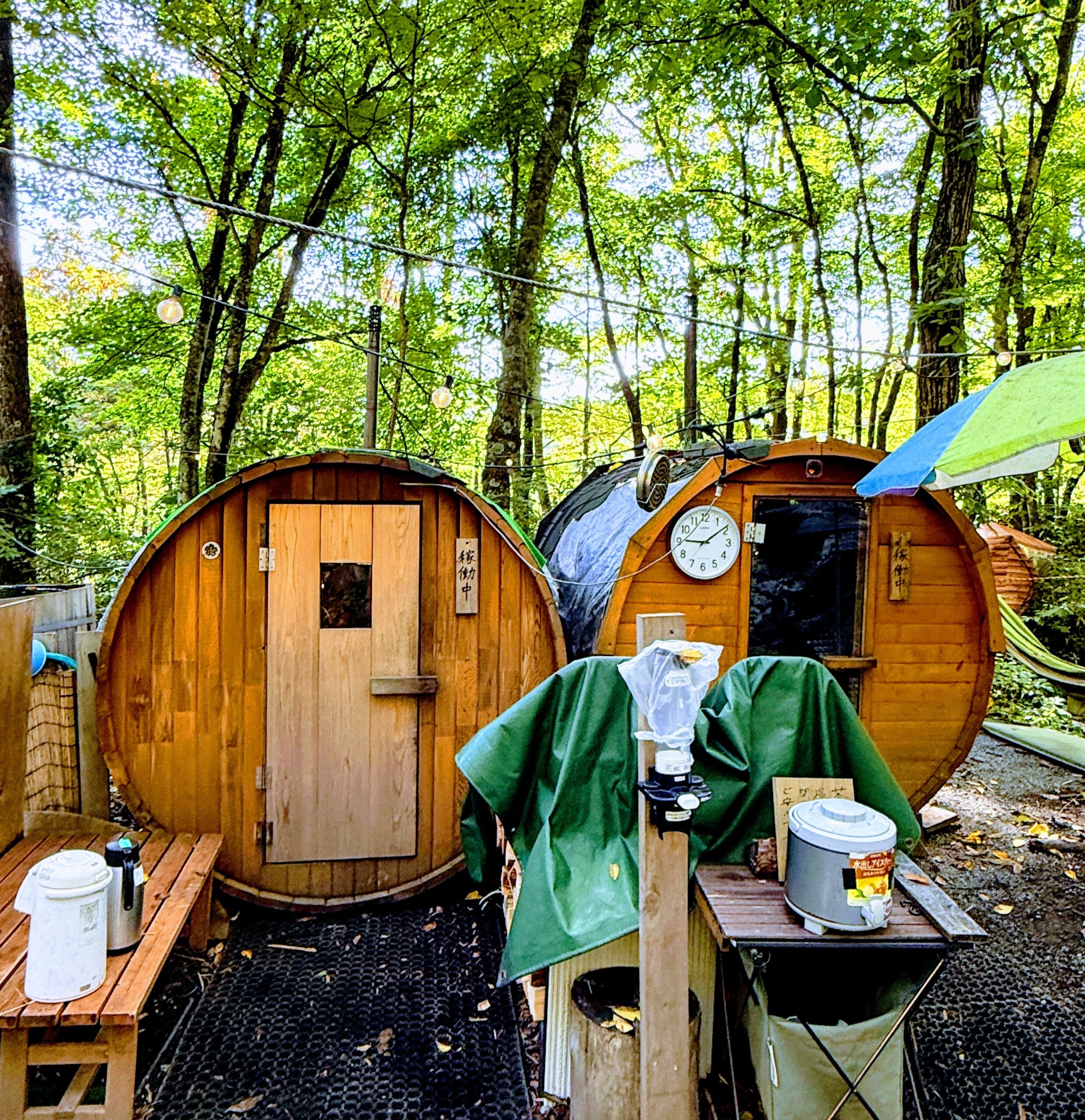 八千穂SAUNA バレルサウナ2基